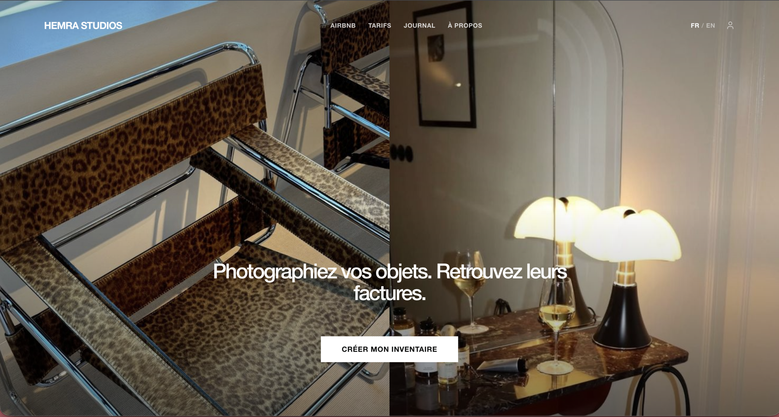 Écran de l’application Hemra pour organiser un inventaire numérique