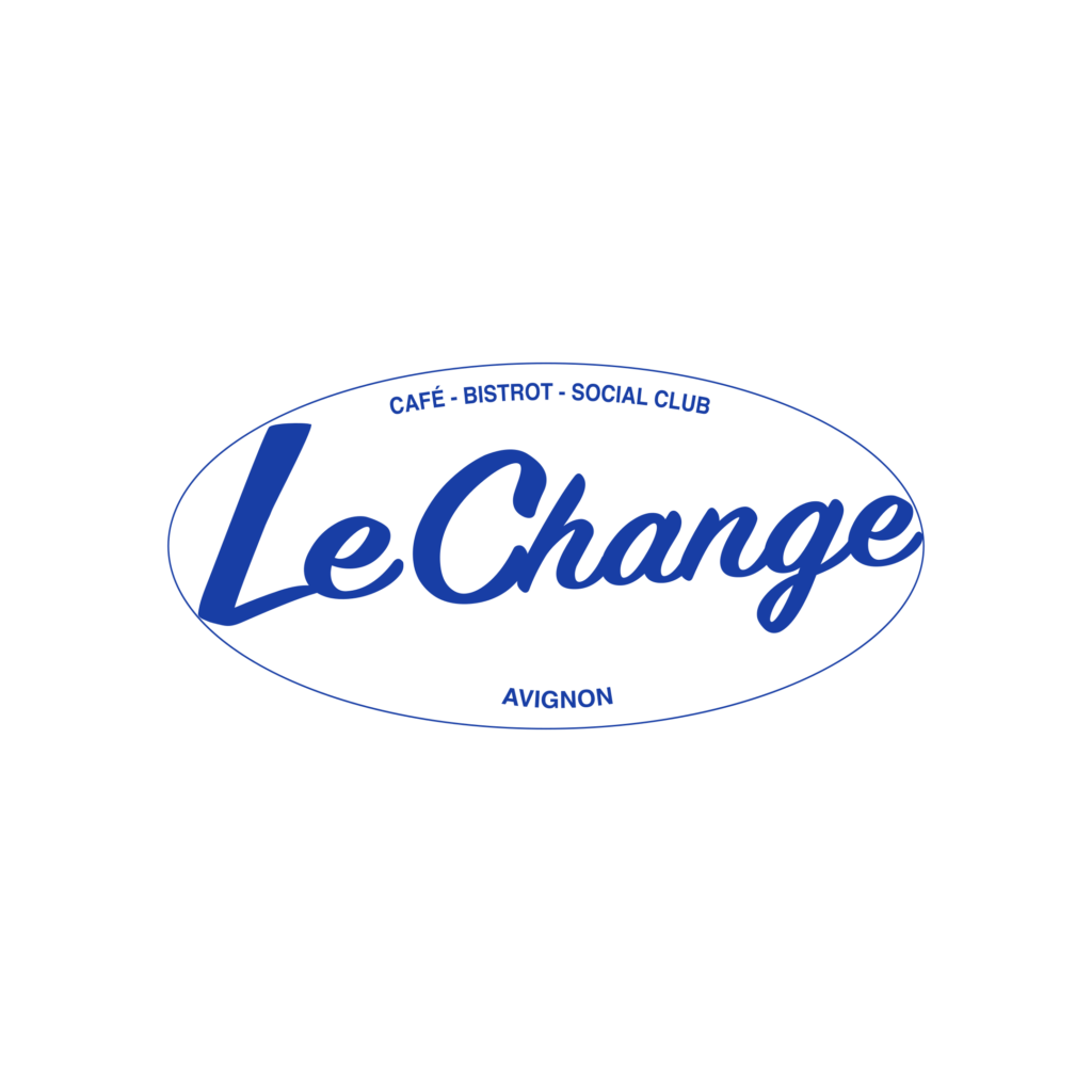 Identité visuelle du café-restaurant Le Change à Avignon
