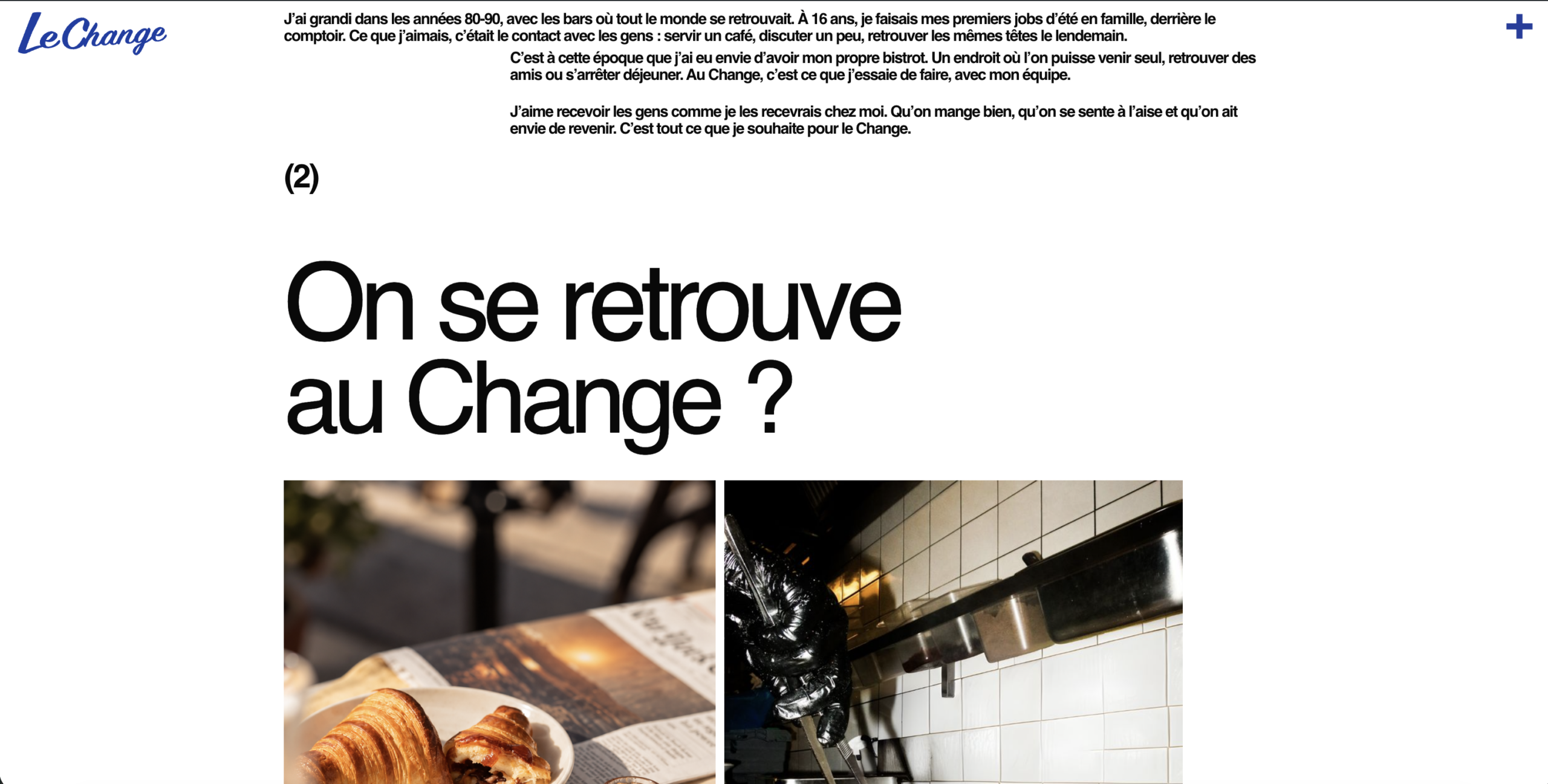 Vue du webdesign du site Le Change à Avignon