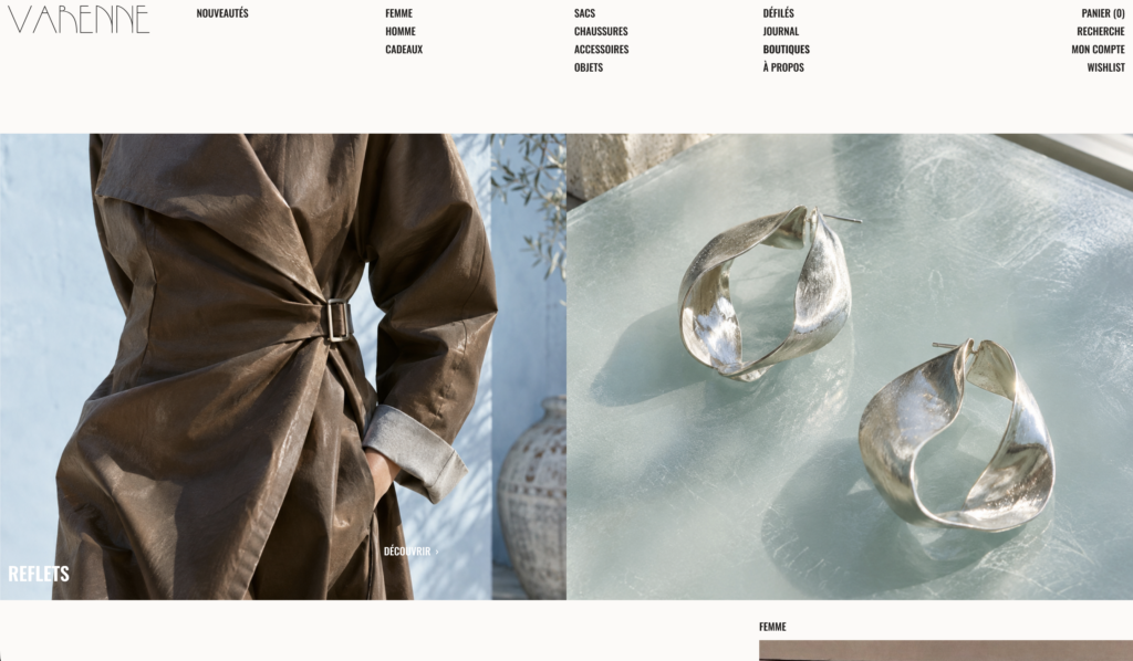 Interface Figma du projet Varenne conçue par Minuit d’Orsay, webdesigner à Paris